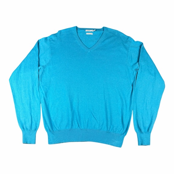 Peter Millar Other - Peter Millar Men’s Sweater XL Blue Long Sleeve Cashmere Blend Pullover Golf